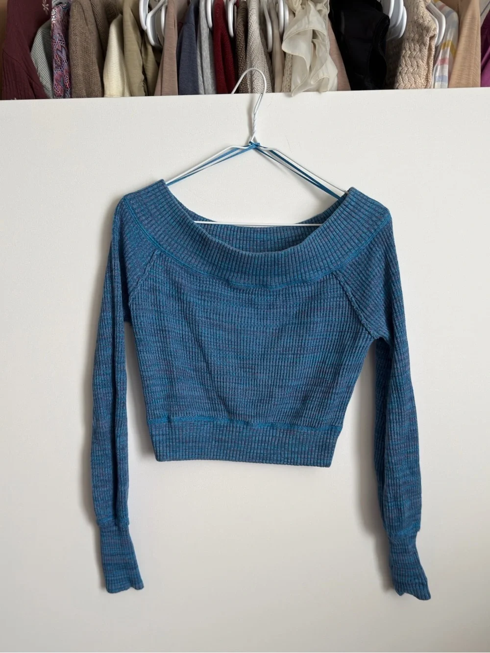 Free People Sugar Rush Sweater in Blue Combo Size XS